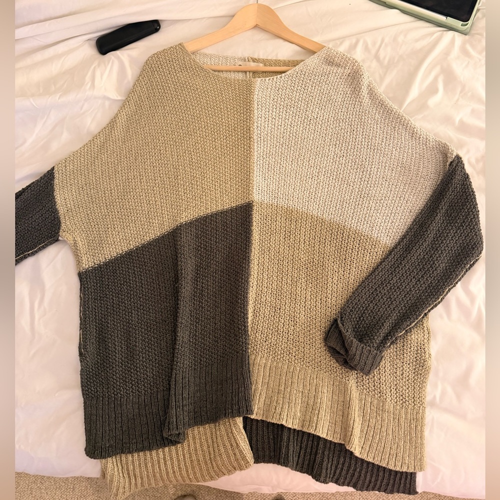 The Impeccable Pig Neutral Block Sweater